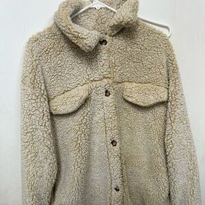 Prissy jane womens jacket size large‎ brown &cream color